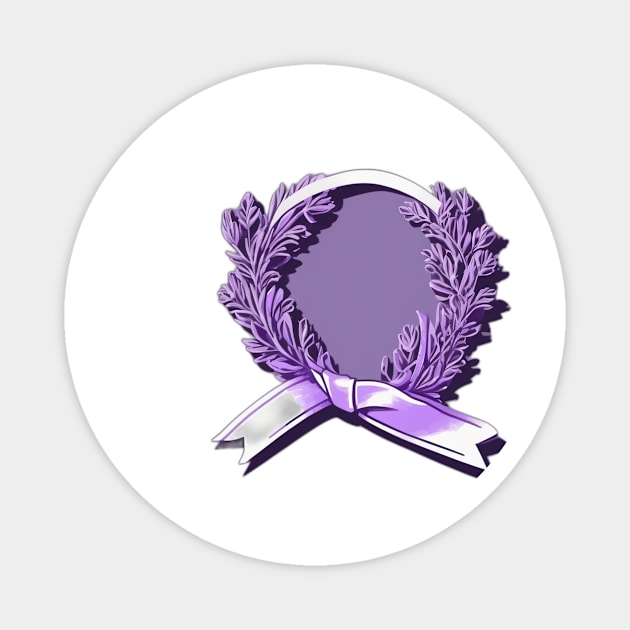 Majestic Purple Laurel Wreath Emblem No. 648 Magnet by cornelliusy